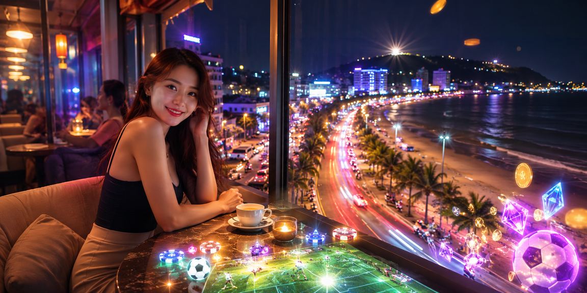 Khung cảnh bãi biển Vũng Tàu kết hợp không khí giải trí cá cược thể thao hiện đại